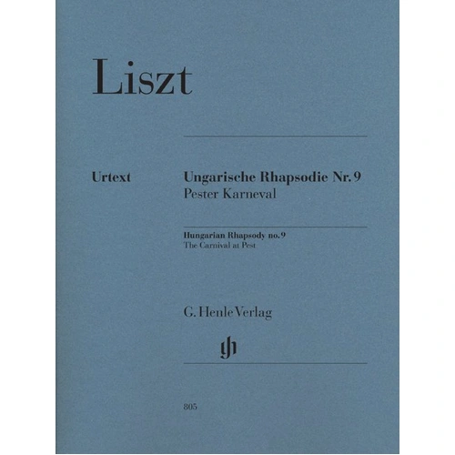 Hungarian Rhapsody No 9 Ed Herttrich Urtext for Piano Solo - Franz Liszt, G. Henle Verlag, 37 Pages