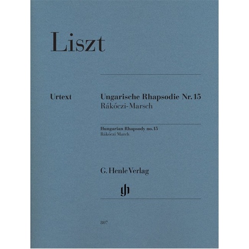 Hungarian Rhapsody No 15 for Piano Solo by Franz Liszt, Urtext Edition, G. Henle Verlag, 1 Page