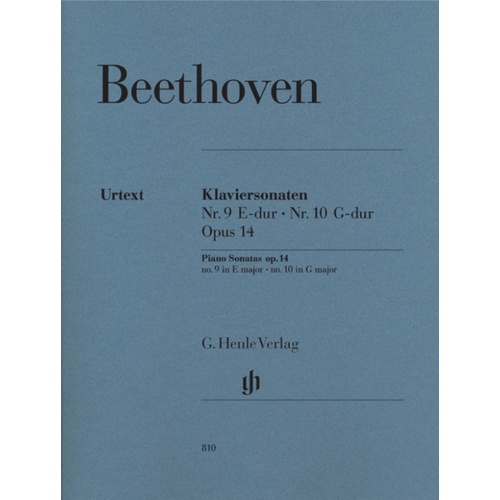Beethoven - Piano Sonatas Op 14 No 1 And 2 In E And G (Softcover Book)