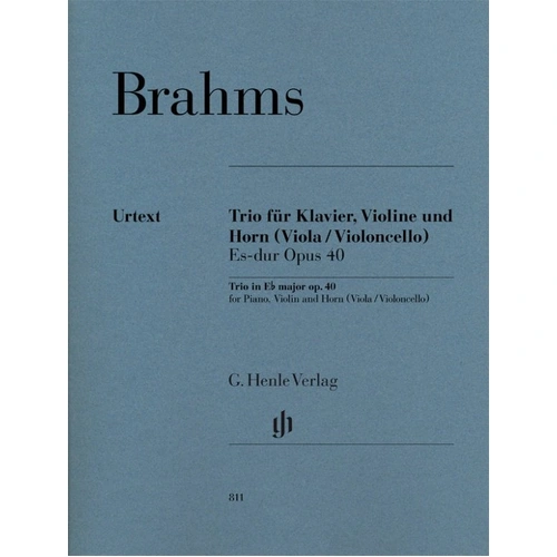 Brahms Horn Trio in E Flat Major Op. 40 for Piano, Violin, and Horn - G. Henle Verlag Edition