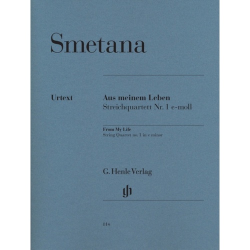 Smetana - From My Life String Quartet No 1 E Min Parts (Set Of Parts) Book