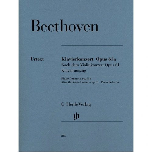 Beethoven Concerto Op. 61A for 2 Pianos 4 Hands, G. Henle Verlag, 92 Pages