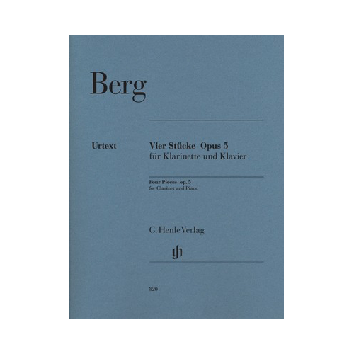 Four Pieces Op 5 for Clarinet and Piano - Henle Urtext Edition