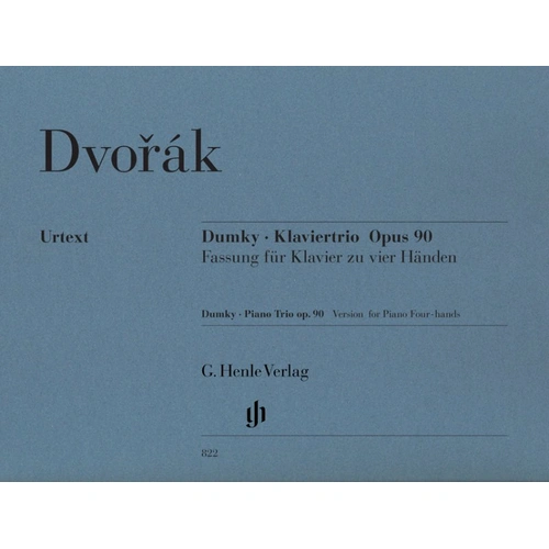 Dumky Trio Op. 90 E Minor for Piano Duet by Antonin Dvorak, G. Henle Verlag, 70 Pages