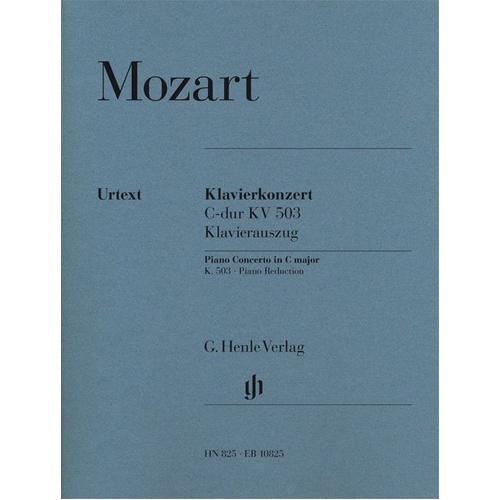 Concerto K 503 in C Major for 2 Pianos 4 Hands by Mozart, Edition by András Schiff, Publisher: G. Henle Verlag