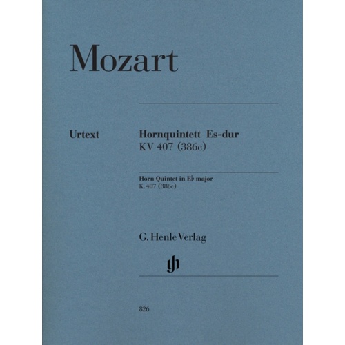 Horn Quintet K 407 E Flat Parts (Set Of Parts) Book