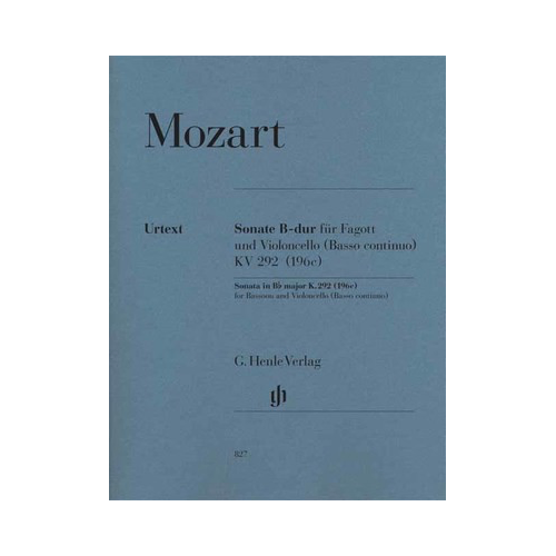 Sonata in B flat Major K 292 for Bassoon and Piano