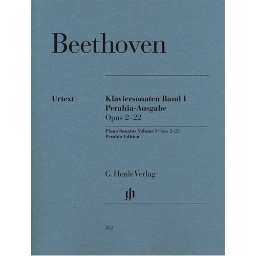 Beethoven Piano Sonatas Vol 1 Op 2-22 Perahia Edition, G. Henle Verlag, 292 Pages