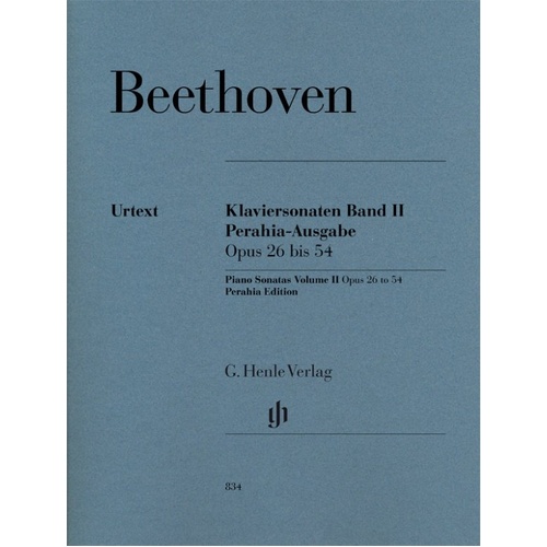 Piano Sonatas Vol. 2 Op. 26-54 Perahia Edition by Beethoven, G. Henle Verlag, 318 Pages