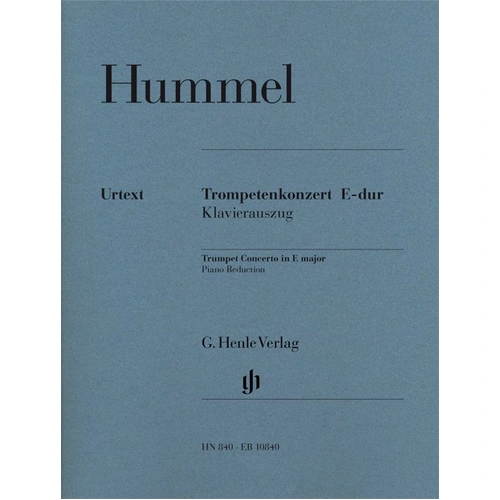 Hummel Trumpet Concerto in E Major for Trumpet and Piano, 103 Pages, G. Henle Verlag