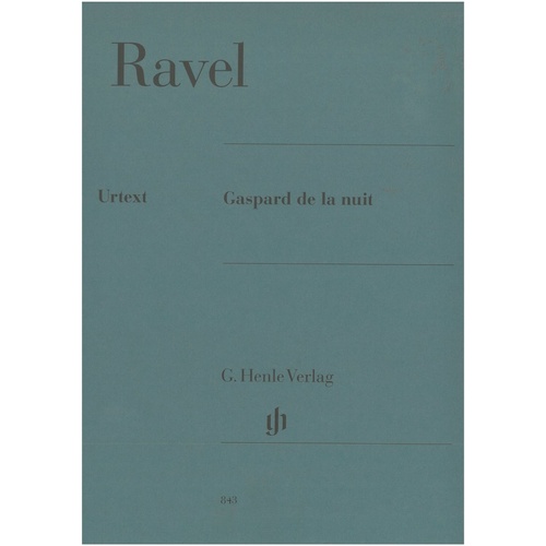 Ravel - Gaspard de la Nuit Urtext for Piano Solo, 54 Pages, G. Henle Verlag