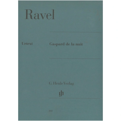 Ravel - Gaspard de la Nuit Urtext Edition for Piano Solo, 54 Pages, G. Henle Verlag