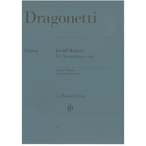 Dragonetti - 12 Waltzes for Double Bass Solo Urtext Edition by G. Henle Verlag