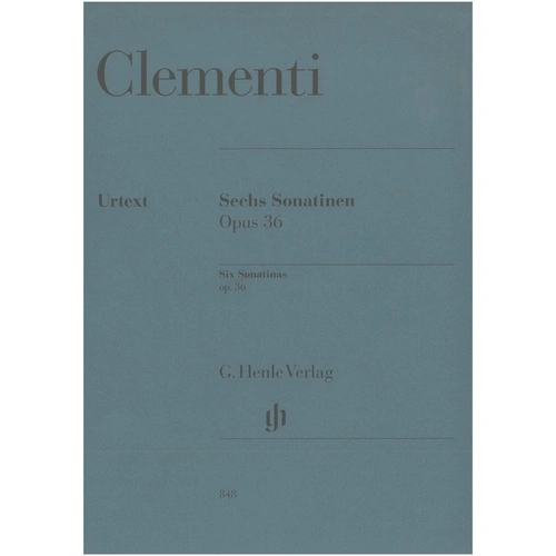 Clementi Six Sonatinas Op. 36 - Piano Solo Urtext Edition by G. Henle Verlag, 51 Pages