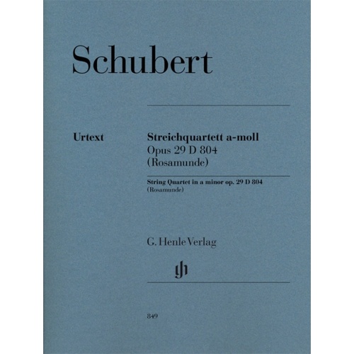Schubert - String Quartet A Min Op 29 D 804 Rosamunde (Music Score/Parts) Book