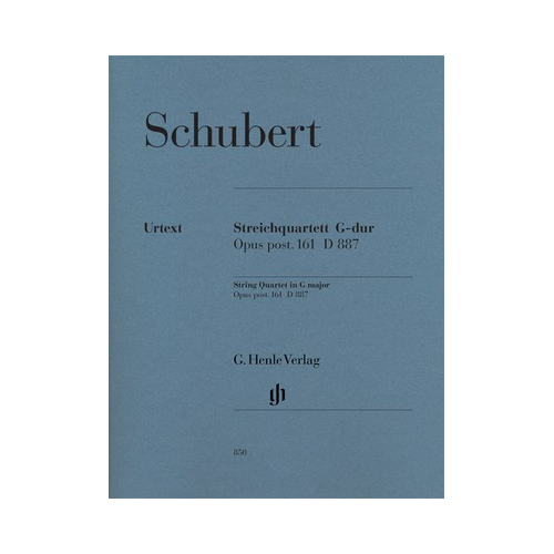 String Quartet in G Major Op. Post D887 by Schubert - Urtext Edition with Study Edition