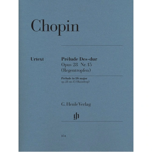 Chopin Prelude Op. 28 No. 15 D Flat Raindrop Urtext Edition for Piano Solo