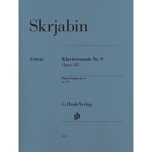 Piano Sonata No. 9 Op. 68 (Black Mass) by Alexander Scriabin, G. Henle Verlag, 23 Pages, Piano Solo