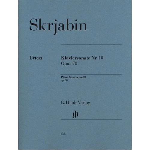 Sonata No 10 Op 70 C by Alexander Scriabin for Piano Solo - G. Henle Verlag