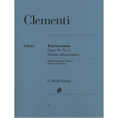 Sonata Op 50 No 3 G Minor Didone Abbandonata by Muzio Clementi for Piano Solo, 31 Pages, Published by G. Henle Verlag
