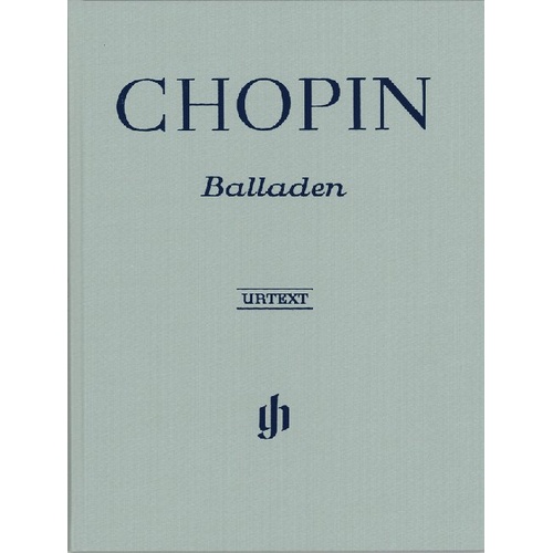 Ballades Urtext Bound Edition by Mullemann, Theopold - Chopin, Piano Solo, 92 Pages, G. Henle Verlag