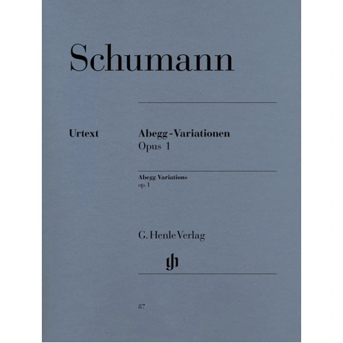 Schubert - Abegg Variations Op. 1 Urtext for Piano Solo, F Major, 22 Pages, G. Henle Verlag