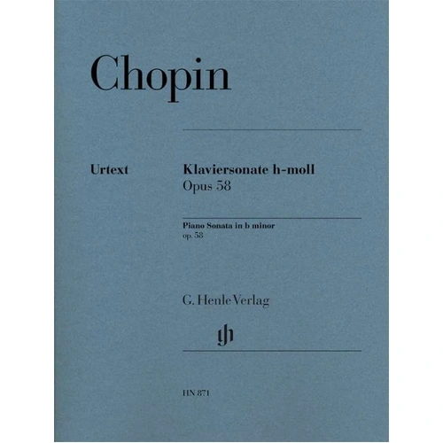 Chopin Piano Sonata B Minor Op. 58 Urtext Edition - G. Henle Verlag, 104 Pages, Piano Solo