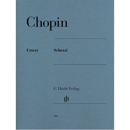 Chopin - Scherzos for Piano Urtext by G. Henle Verlag, 128 Pages, Piano Solo Edition