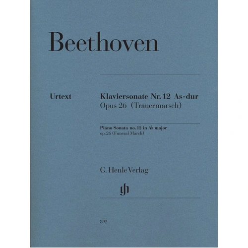 Beethoven - Piano Sonata No. 12 Op. 26 A Flat Urtext Edition