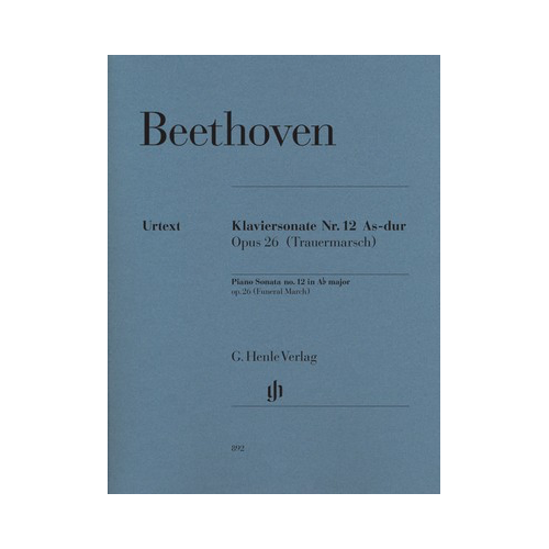 Beethoven - Sonata Op. 26 Ab Major - Piano Solo, Edited by Gertsch, Perahia, Henle HN892
