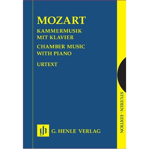 Chamber Music with Piano Study Scores - Mozart, G. Henle Verlag, 829 Pages, Urtext Edition