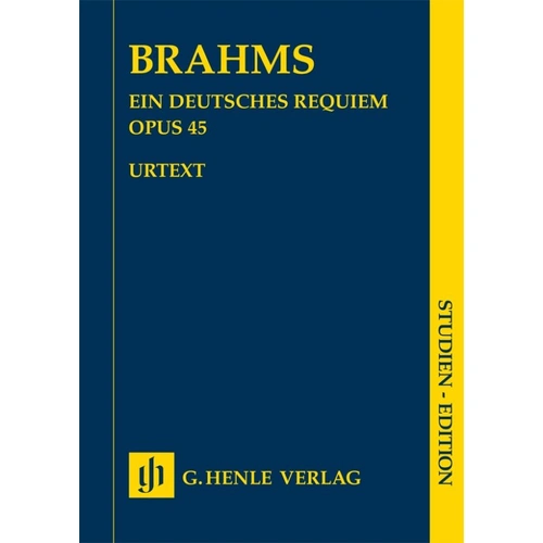 Brahms - German Requiem Op. 45 Study Score, G. Henle Verlag, 260 Pages, Orchestra