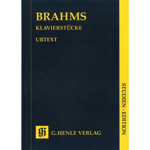 Brahms Piano Pieces Complete Urtext Study Score by G. Henle Verlag