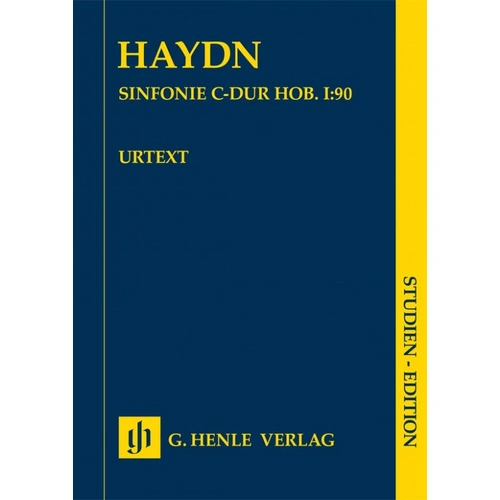 Haydn - Symphony C Major Hob I:90 Study Score by G. Henle Verlag, 63 Pages, Orchestra