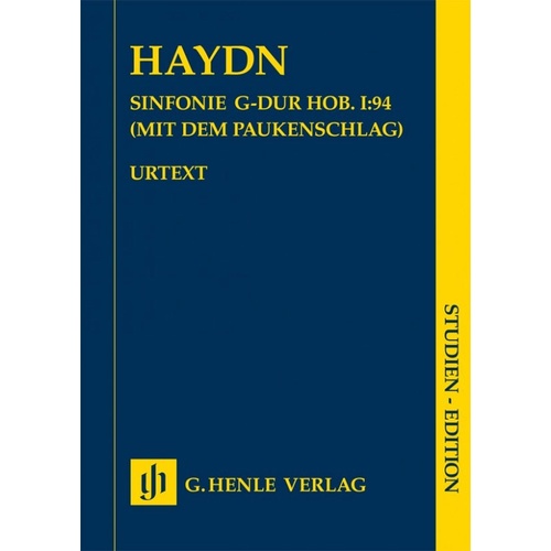 Haydn Symphony G Major Hob I:94 Surprise Study Score