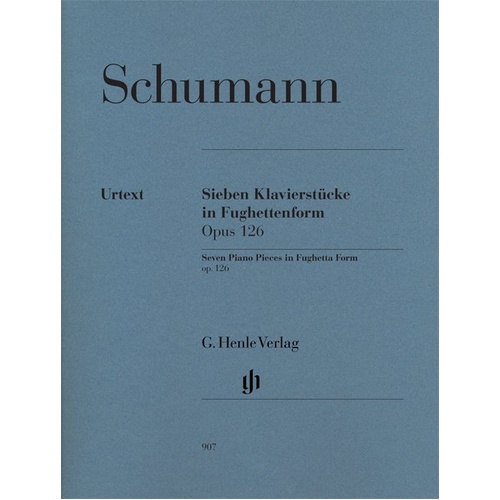 Fughettas 7 Op 126 Urtext by Robert Schumann for Piano Solo, G. Henle Verlag, 1 Page