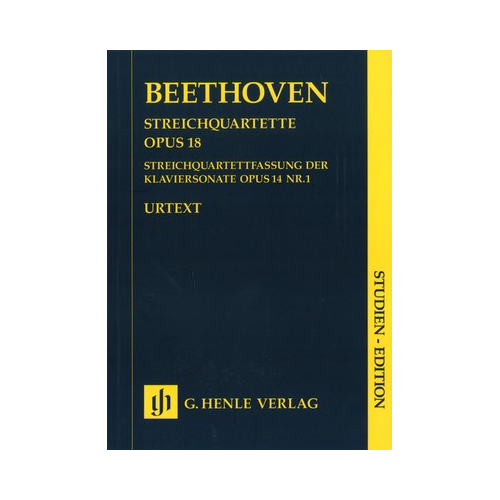 String Quartets Op 18 and Op 14 No 1 Study Score