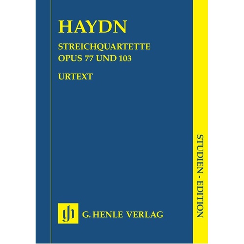 String Quartets Vol. 11 Op. 77 Op. 103 Study Score by Joseph Haydn