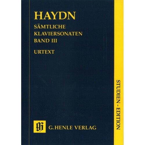 Piano Sonatas Comp Book 3 Study Score Book