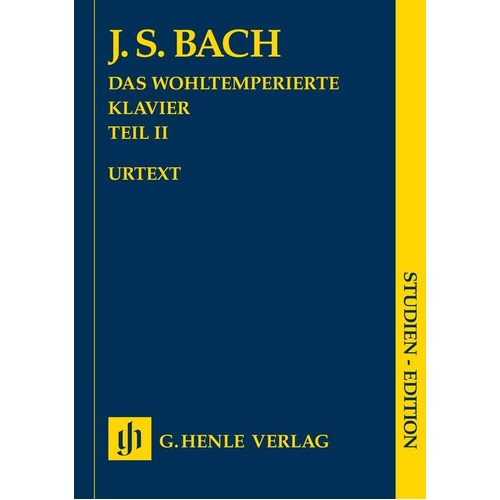 Bach - Preludes and Fugues Pt 2 for Piano Study Score by G. Henle Verlag