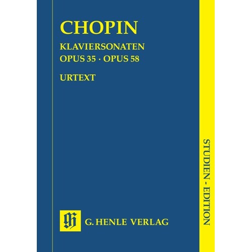 Piano Sonatas Op 35 B Flat Op 58 B Min Urtext (Music Score) Book