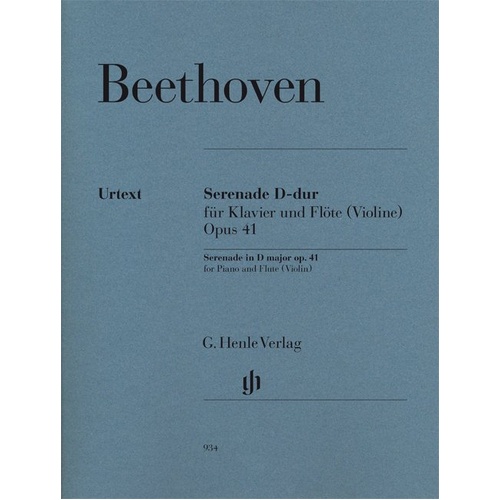 Beethoven - Serenade in D Major Op. 41 for Flute and Piano, Revised Edition