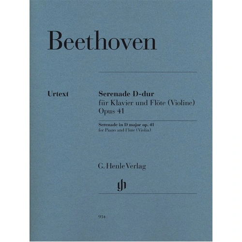 Beethoven - Serenade in D Major Op. 41 for Flute and Piano, Revised Edition