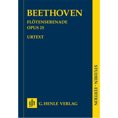 Flute Serenade Op. 25 D Major Study Score by Ludwig van Beethoven