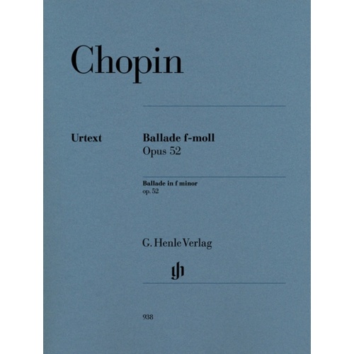 Ballade Op 52 F Min (Softcover Book)