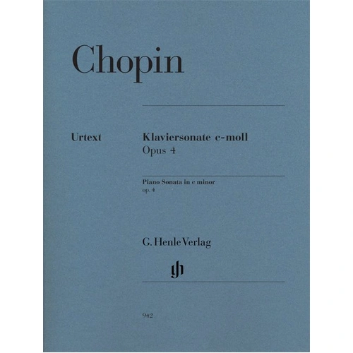 Sonata Op. 4 in C Minor Urtext by Frederic Chopin, Piano Solo, G. Henle Verlag, 1 Page