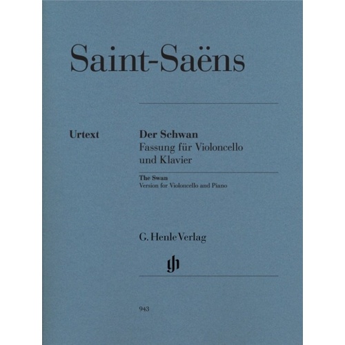 The Swan from Carnival of Animals for Cello/Piano Urtext Edition