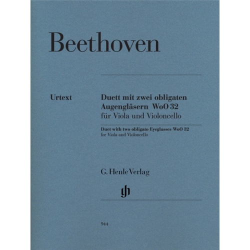 Duet With Two Obligato Eyeglasses Woo 32 Viola Vc (Softcover Book)