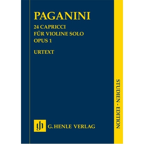 Caprices 24 Op 1 Violin Study Score Book