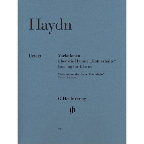 Variations on Gott Erhalte Urtext by Joseph Haydn for Piano Solo, G. Henle Verlag, 1 Page